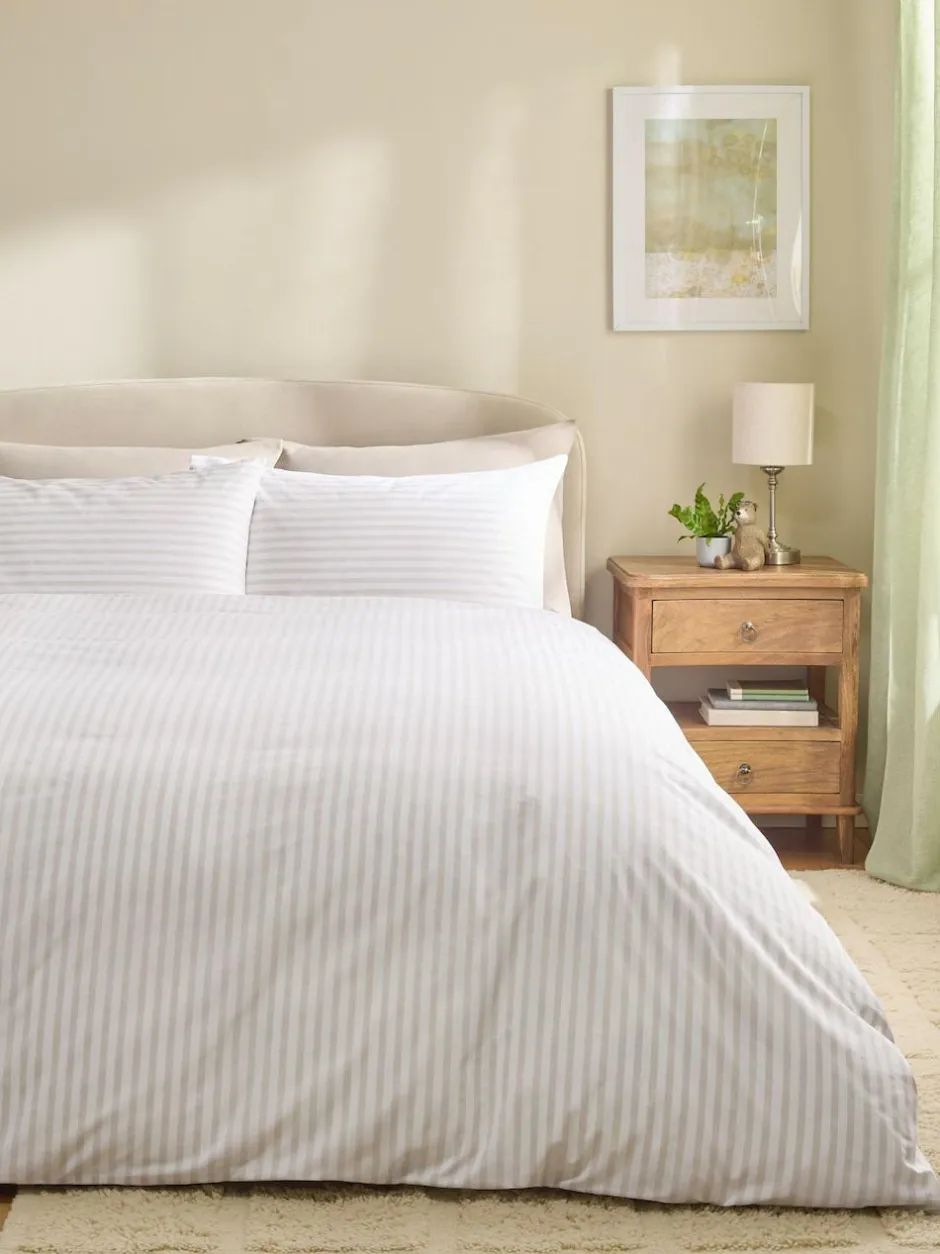 Next 2 Pack White/Natural Bertie Bear Reversible Duvet Cover and Pillowcase Set Sale
