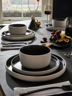 Next 12 Piece Otis Dinner Set Black Online