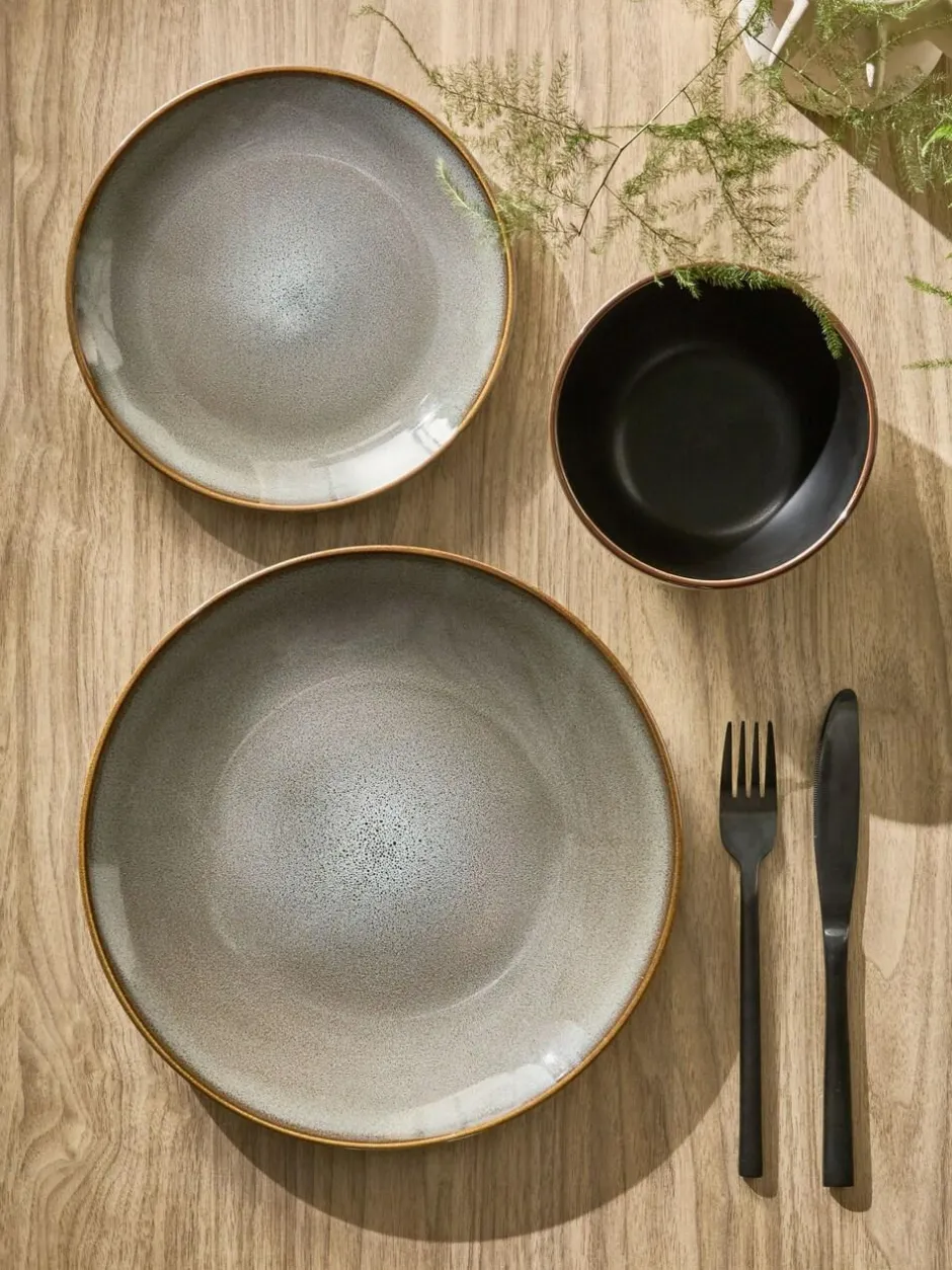 Next 12 Piece Hampton Dinner Set Grey Discount