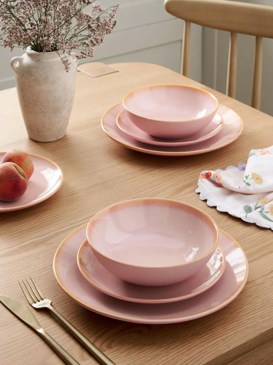 Next 12 Piece Hampton Dinner Set Pink Online