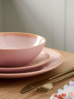Next 12 Piece Hampton Dinner Set Pink Online