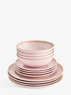 Next 12 Piece Hampton Dinner Set Pink Online