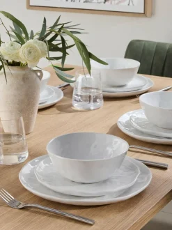 Next 12 Piece White Anya Dinner Set