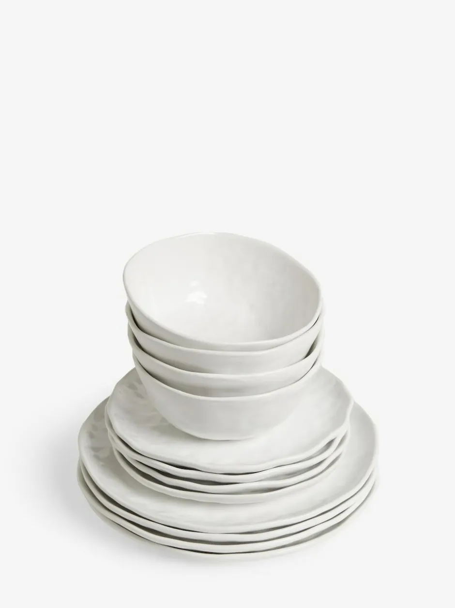 Next 12 Piece White Anya Dinner Set