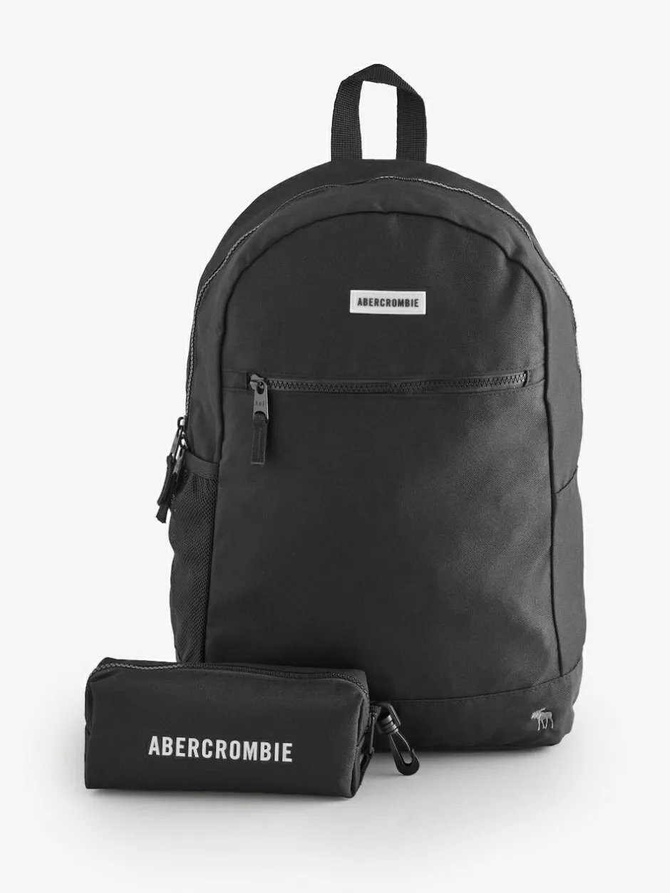 Abercrombie & Fitch Blue Logo Backpack With Pencil Case Discount