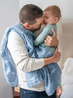 Aden + Anais Cotton Muslin Blankets 4 Pack Blue Hot
