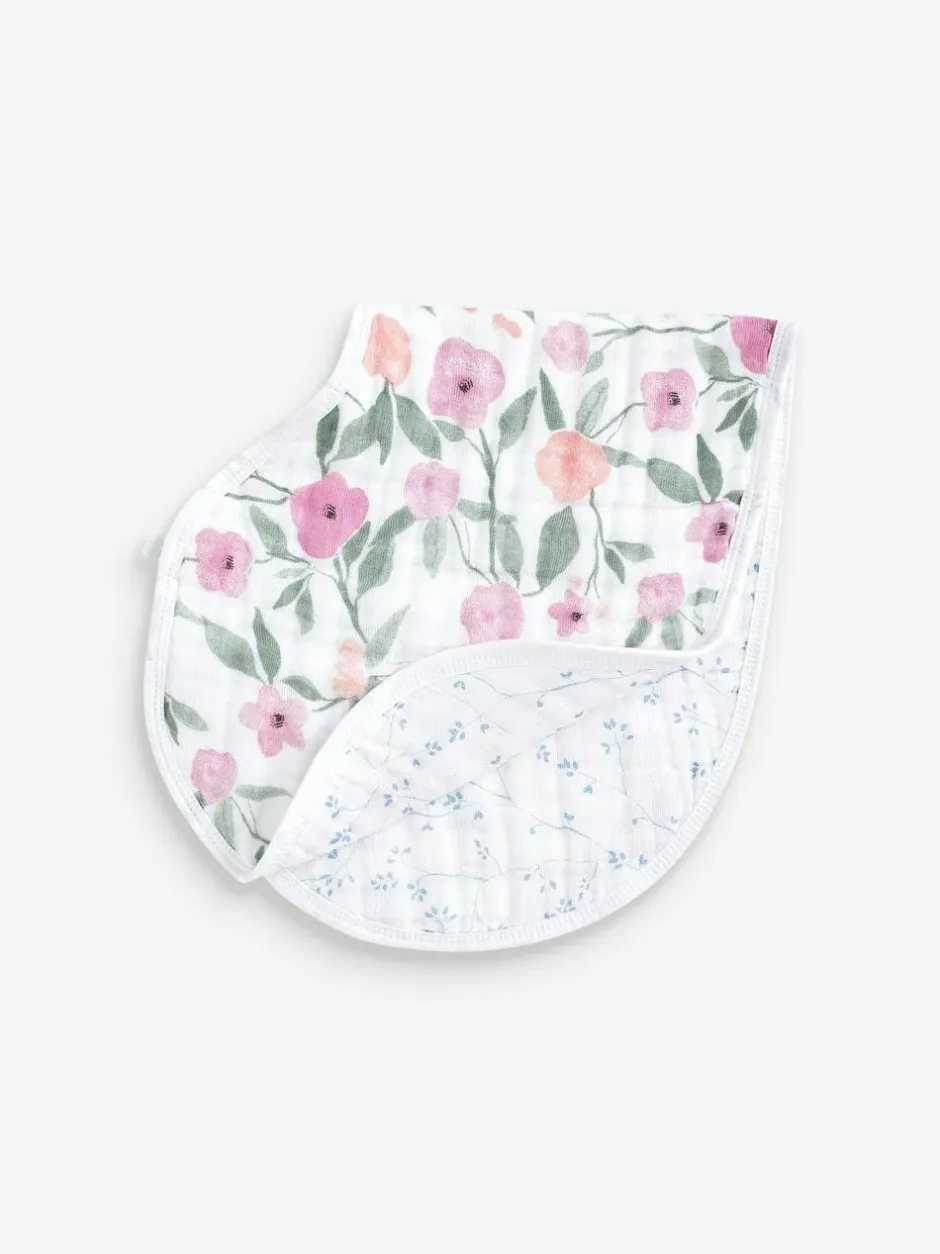 Aden + Anais Natural 100% Cotton Muslin Ma Fleur Burpy Bibs 2 Pack Sale