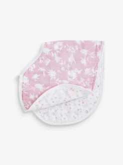 Aden + Anais Natural 100% Cotton Muslin Ma Fleur Burpy Bibs 2 Pack Sale