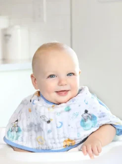 Aden + Anais Natural Essentials Cotton Space Explorers Muslin Baby Burpy 100% Cotton Bib Clearance