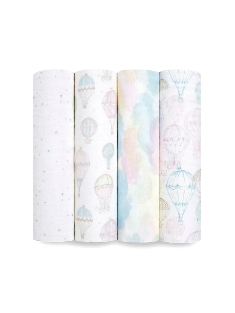 Aden + Anais Cotton Muslin Blankets 4 Pack Pink Sale