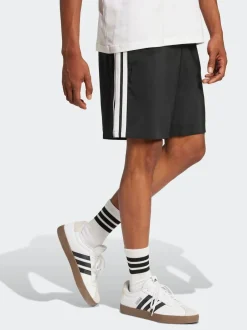 adidas Black Essentials 3-Stripes Chelsea Shorts New