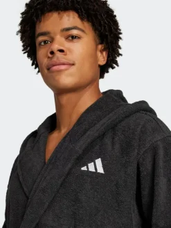 adidas Black Hooded Dressing Gown Best