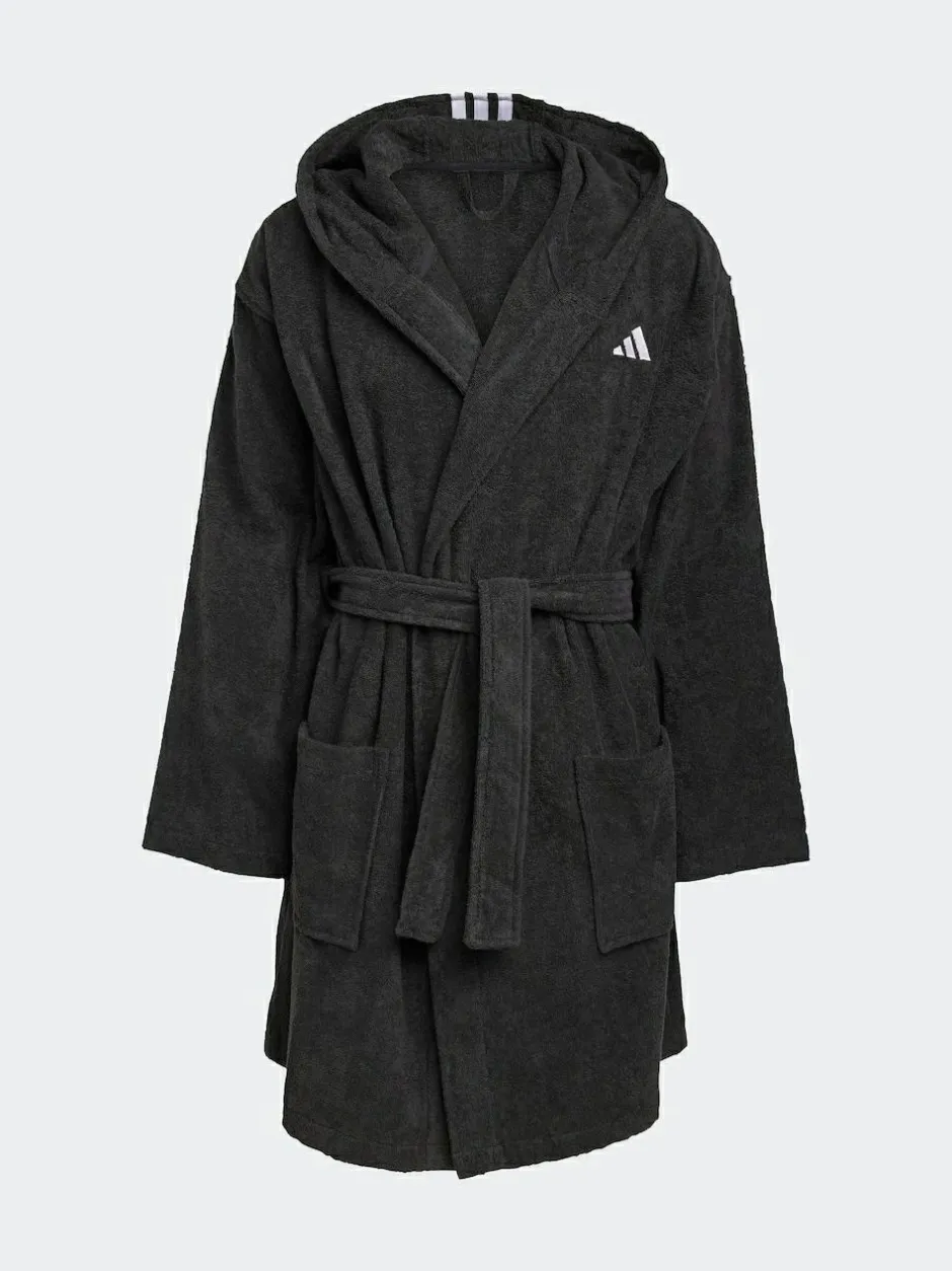adidas Black Hooded Dressing Gown Best