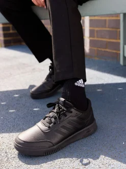 adidas Black Lace Up Tensaur Kids Trainers Best