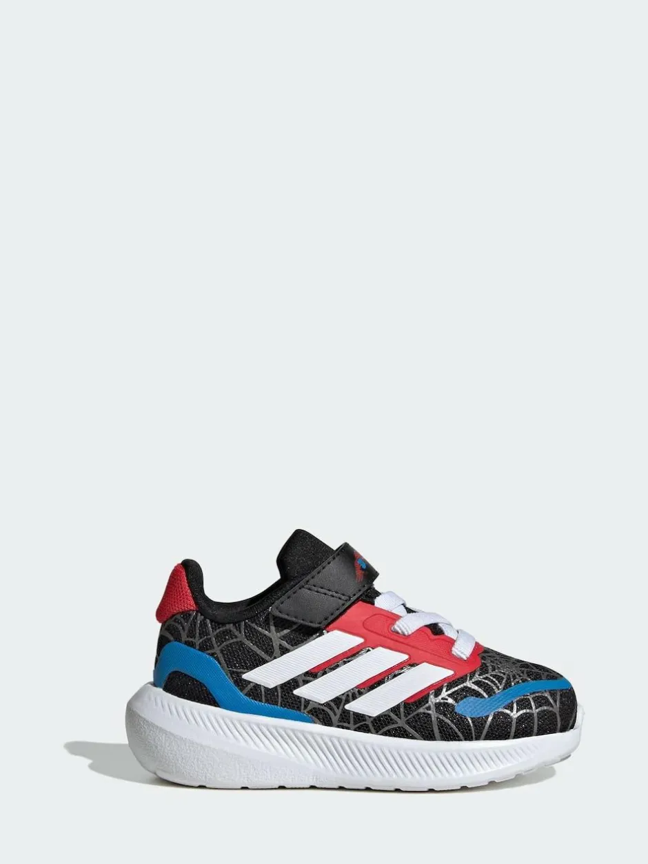 adidas Black Marvel Spider-Man Runfalcon Hook and Loop Kids Trainers Sale