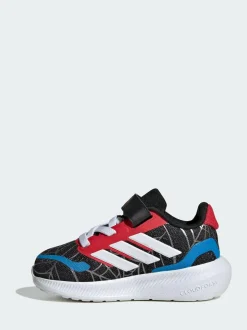 adidas Black Marvel Spider-Man Runfalcon Hook and Loop Kids Trainers Sale