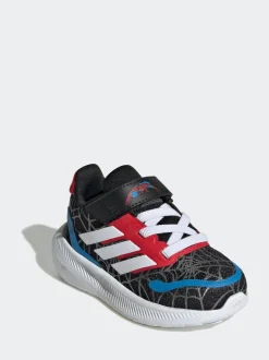 adidas Black Marvel Spider-Man Runfalcon Hook and Loop Kids Trainers Sale