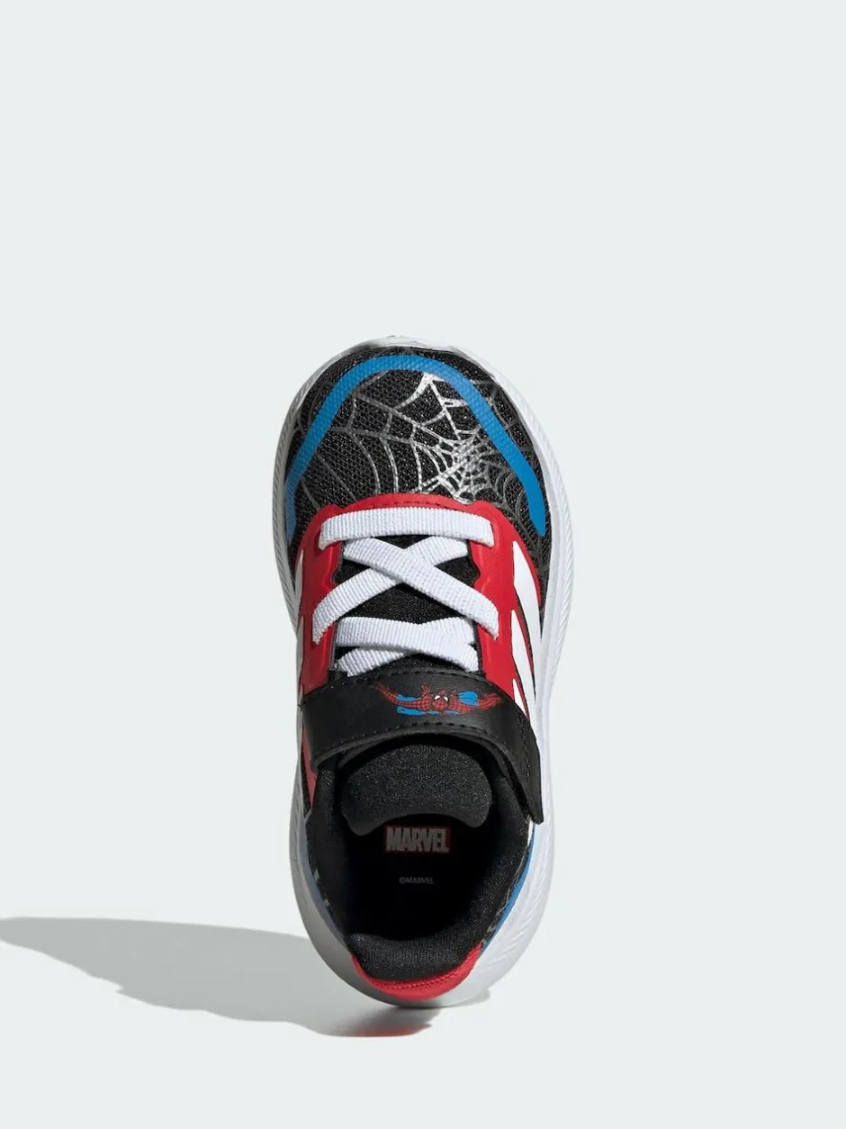 adidas Black Marvel Spider-Man Runfalcon Hook and Loop Kids Trainers Sale