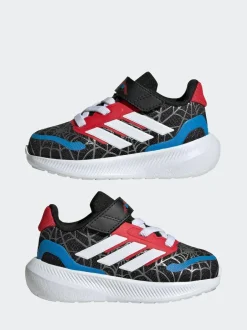 adidas Black Marvel Spider-Man Runfalcon Hook and Loop Kids Trainers Sale