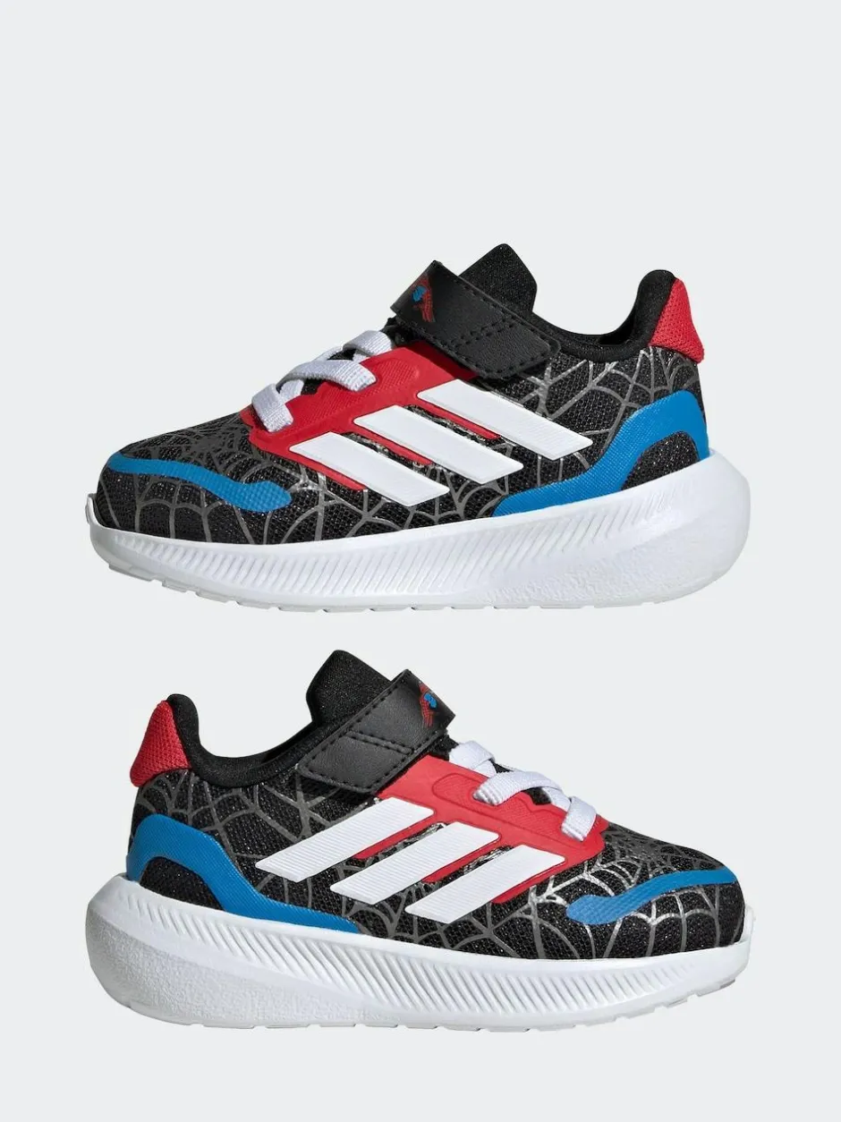 adidas Black Marvel Spider-Man Runfalcon Hook and Loop Kids Trainers Sale