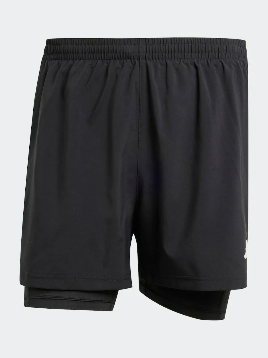 adidas Black Own the Run CLIMACOOL 2-in-1 Shorts Outlet