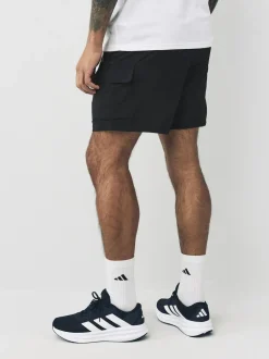 adidas Small Essentials Logo Cargo Chelsea Shorts Black New