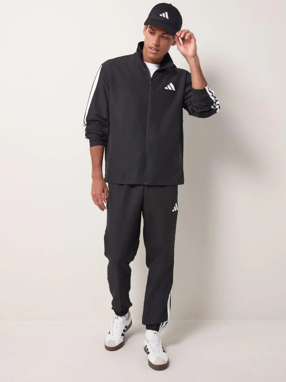 adidas Sportswear Basic 3-Stripes Woven Tracksuit Black