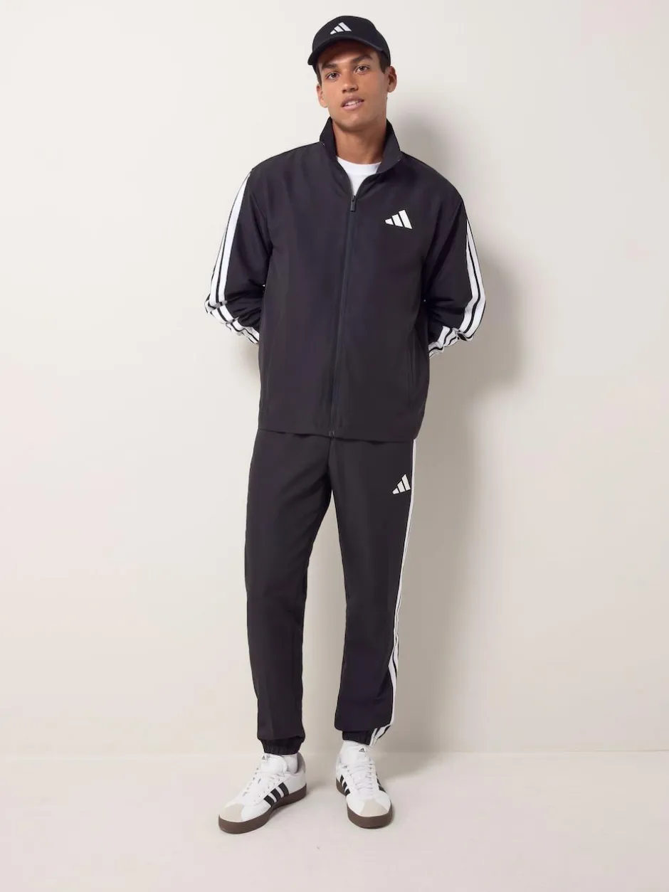 adidas Sportswear Basic 3-Stripes Woven Tracksuit Black