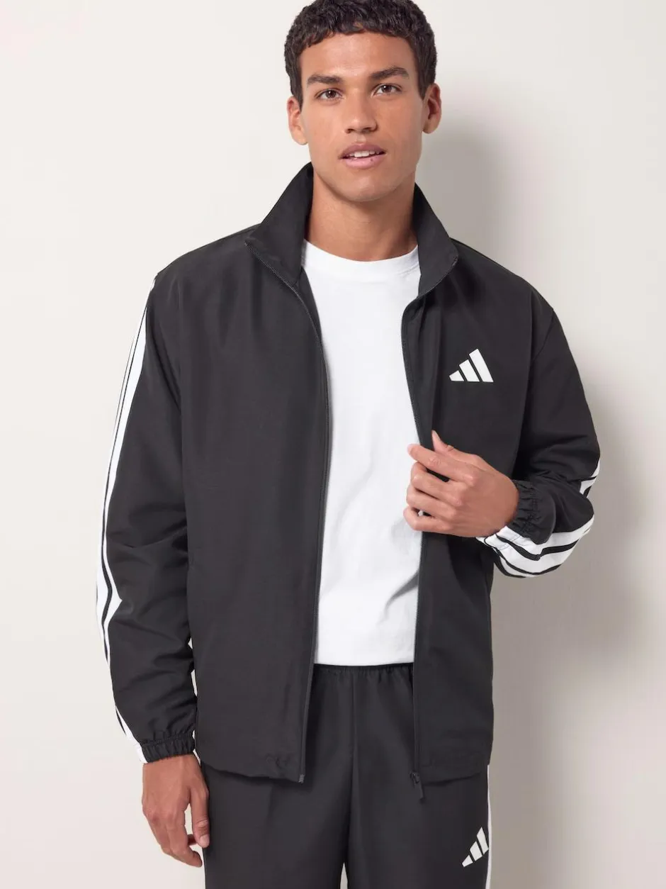 adidas Sportswear Basic 3-Stripes Woven Tracksuit Black