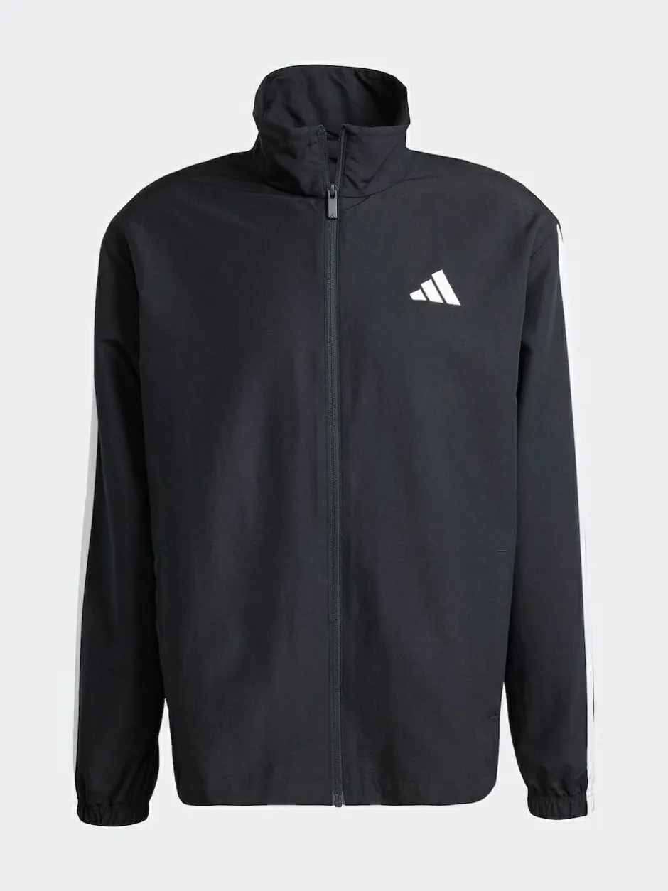 adidas Sportswear Basic 3-Stripes Woven Tracksuit Black