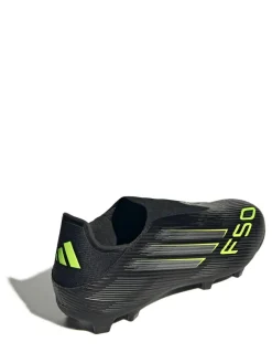 adidas Black/Grey Adult F50 League Laceless Firm/Multi Ground Boots New
