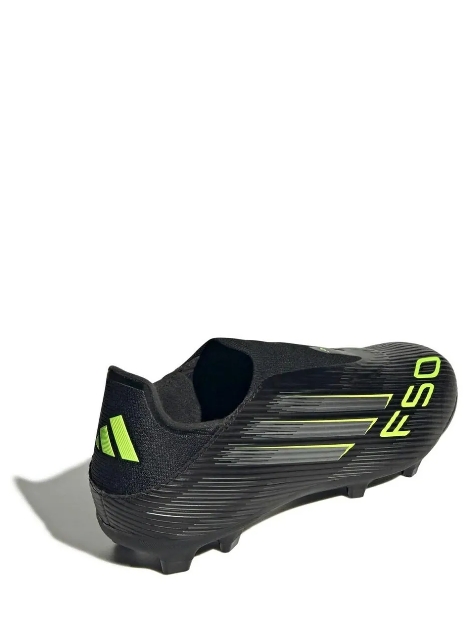 adidas Black/Grey Adult F50 League Laceless Firm/Multi Ground Boots New