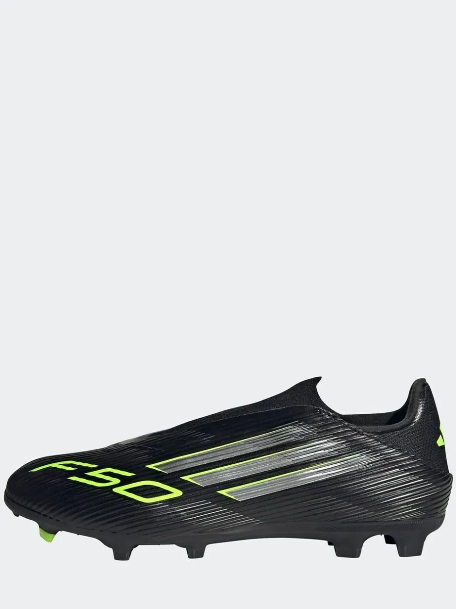 adidas Black/Grey Adult F50 League Laceless Firm/Multi Ground Boots New