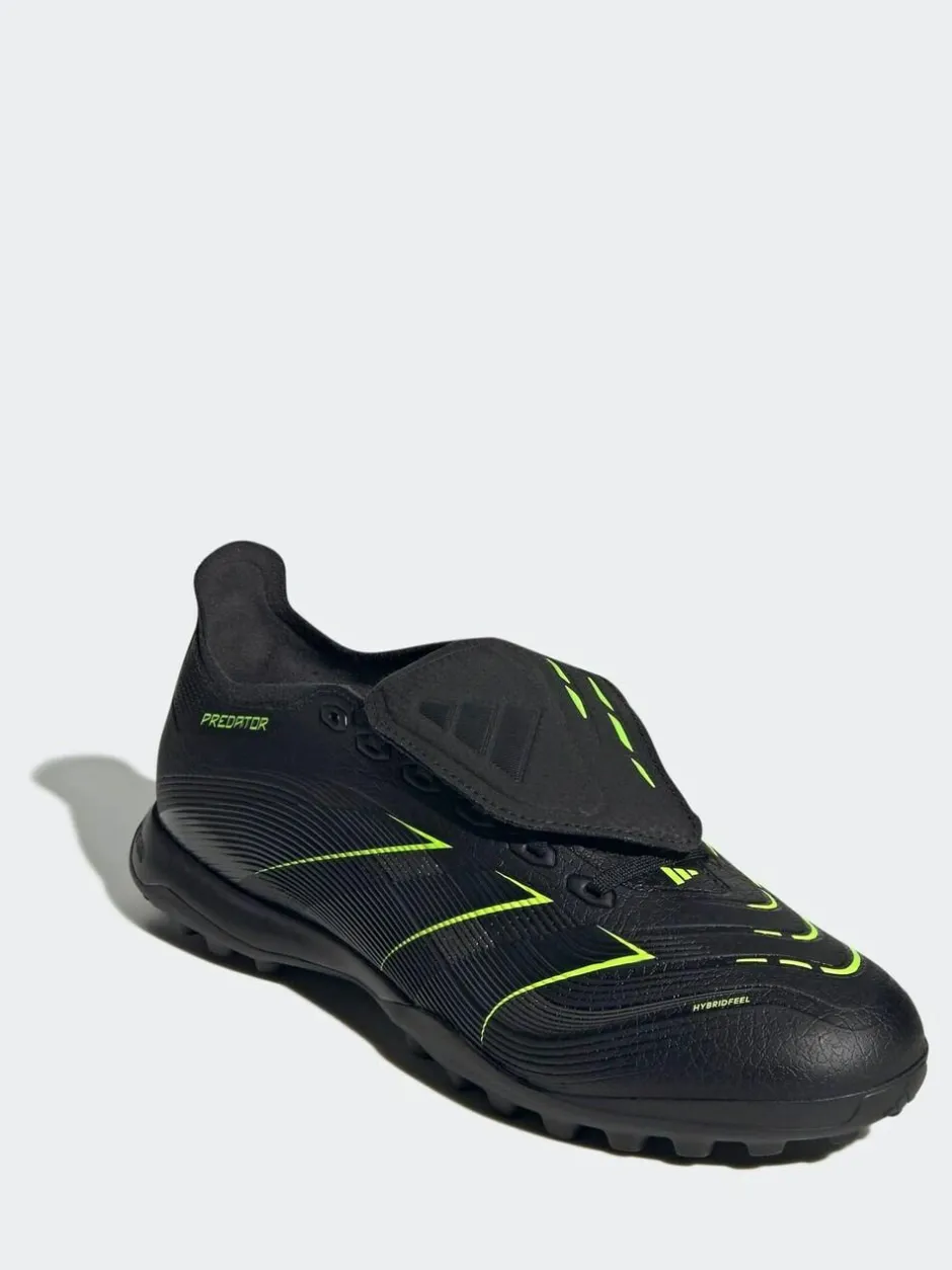 adidas Black/Grey Adult Predator League Fold-Over Tongue Turf Boots Hot