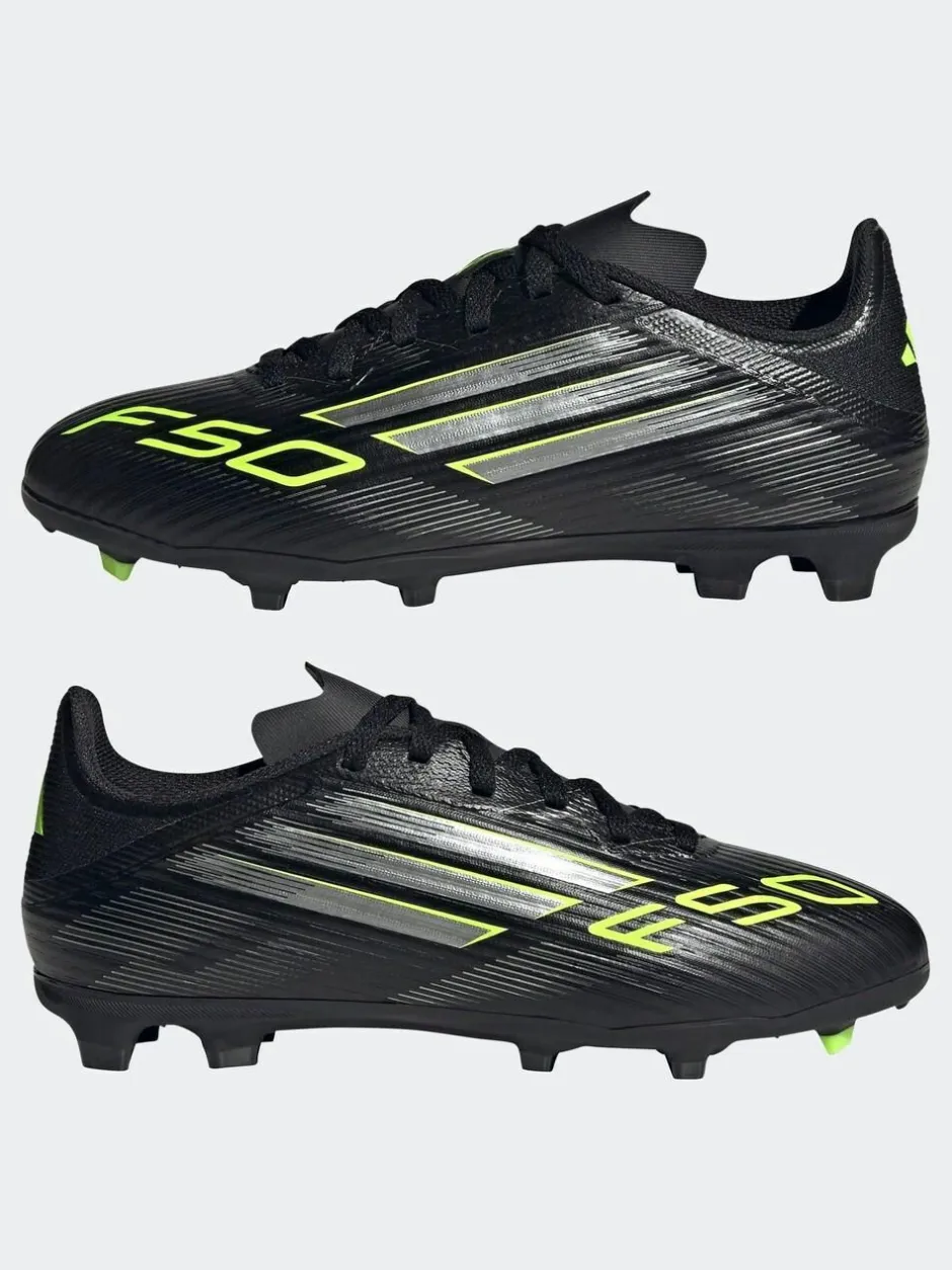 adidas Black/Grey Kids F50 League Firm/Multi Ground Boots Clearance
