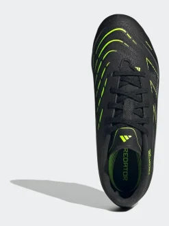 adidas Black/Grey Kids Predator League Firm/Multi Ground Boots New