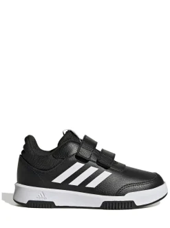 adidas Black/White Hook and Loop Tensaur Kids Trainers New