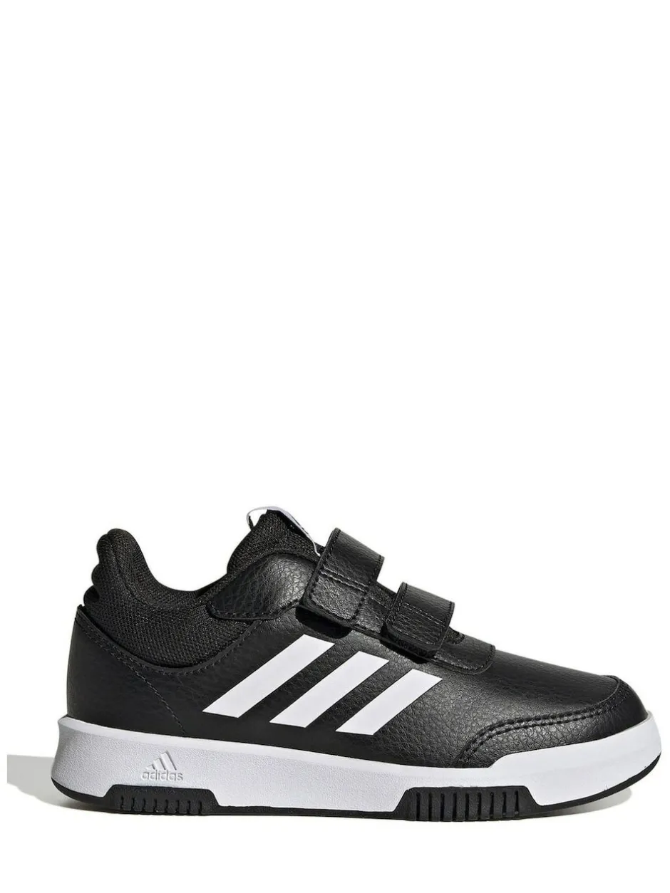 adidas Black/White Hook and Loop Tensaur Kids Trainers New