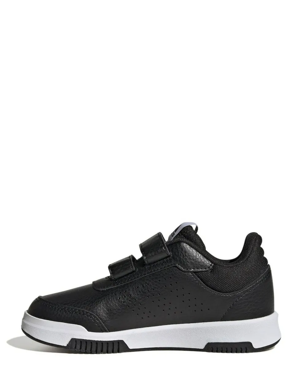 adidas Black/White Hook and Loop Tensaur Kids Trainers New