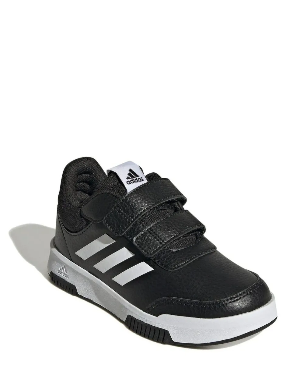 adidas Black/White Hook and Loop Tensaur Kids Trainers New