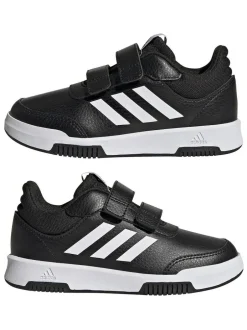 adidas Black/White Hook and Loop Tensaur Kids Trainers New