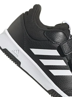 adidas Black/White Hook and Loop Tensaur Kids Trainers New