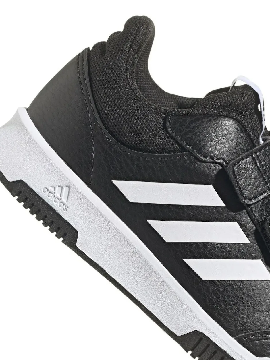 adidas Black/White Hook and Loop Tensaur Kids Trainers New