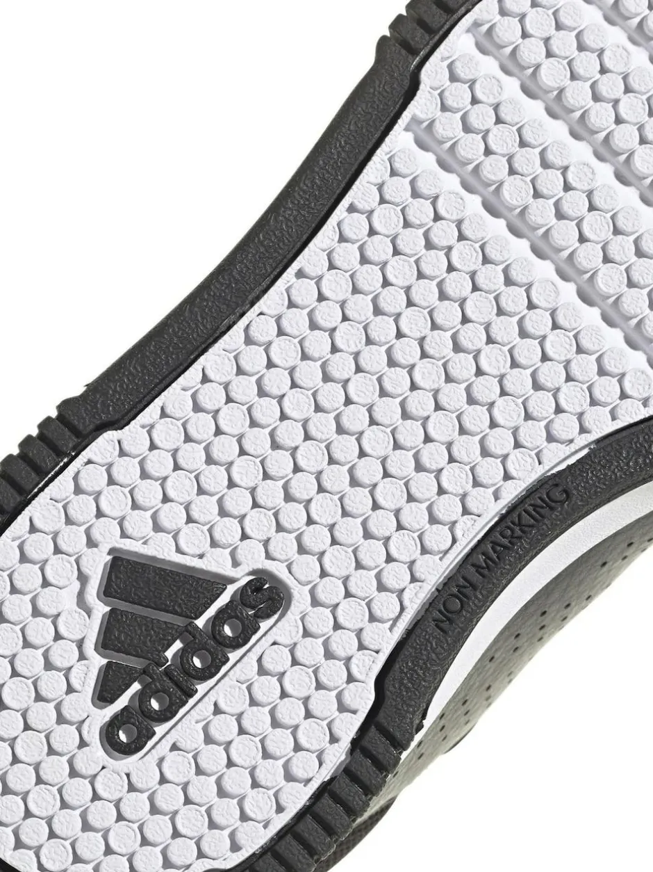 adidas Black/White Hook and Loop Tensaur Kids Trainers New
