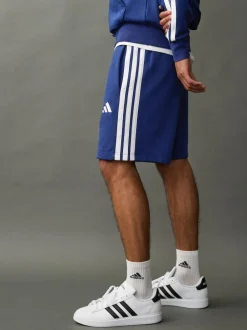 adidas Blue Essential 3-Stripes French Terry Shorts Online