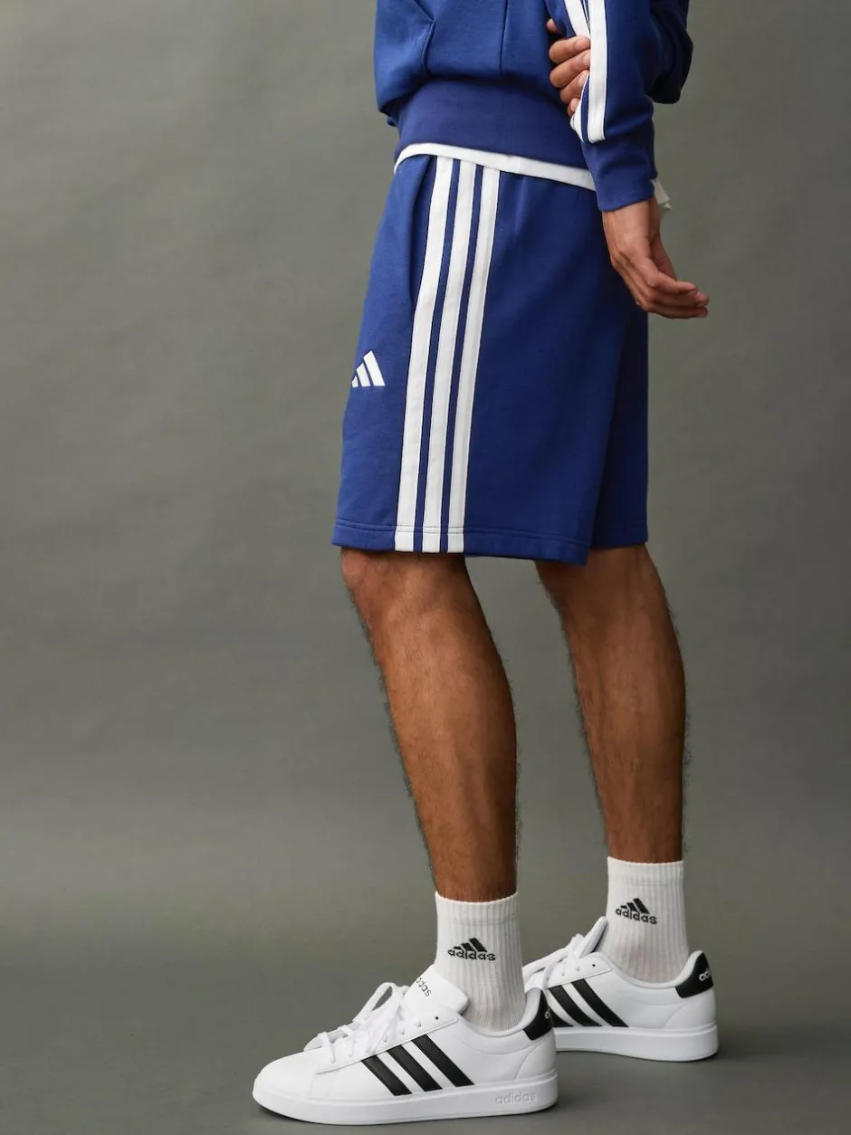adidas Blue Essential 3-Stripes French Terry Shorts Online