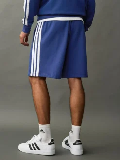 adidas Blue Essential 3-Stripes French Terry Shorts Online