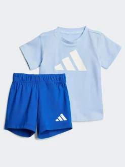 adidas Blue Essentials Infant Kids T-Shirt Set Online