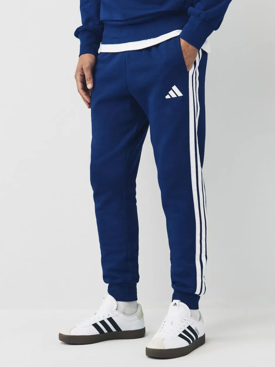 adidas Essentials 3-Stripes Fleece Joggers Blue Hot