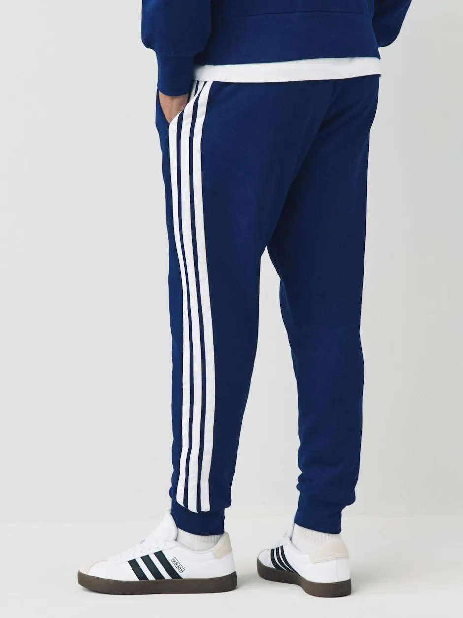 adidas Essentials 3-Stripes Fleece Joggers Blue Hot